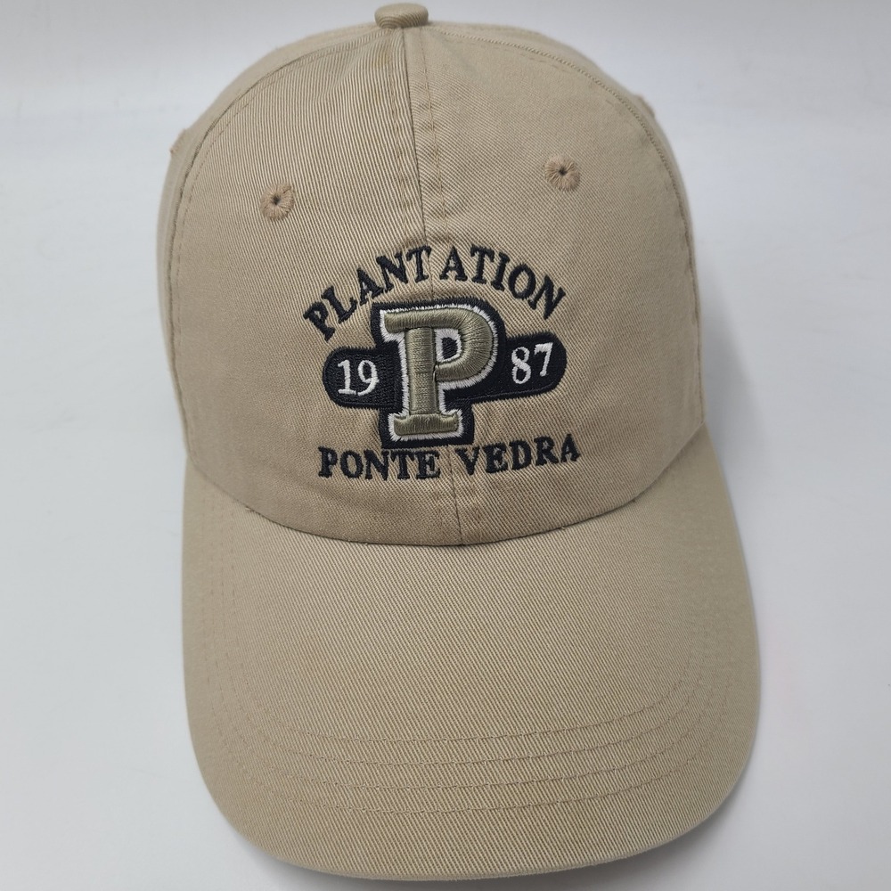 Plantation Ponte Vedra Hat Adjustable Ahead Beige Golf Course Country Club Men